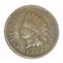 1903 INDIAN HEAD PENNY RED BOOK VALUE IS $4.00+ *NICE EARLY FINE GRADE*!!