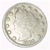 Image 1 : 1909 RARE KEY DATE LIBERTY HEAD "V" NICKEL RED BOOK VALUE IS $12.00+ *NICE EARLY FINE+ GRADE*!!