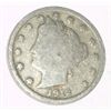Image 1 : 1912 LIBERTY HEAD "V" NICKEL RED BOOK VALUE IS $3.00+ *NICE EARLY VERY GOOD GRADE*!!