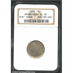 1895 Nickel--Broadstruck--AU58 NGC.