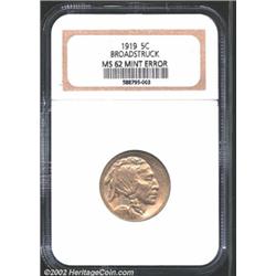 1919 Nickel--Broadstruck--MS62 NGC.