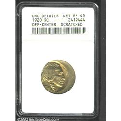 1920 5C Nickel--Off-Center, Scratched--ANACS.