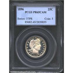 1896 25C PR65 Cameo PCGS.