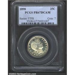 1898 25C PR67 Deep Cameo PCGS.