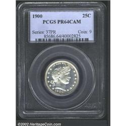 1900 25C PR64 Cameo PCGS.