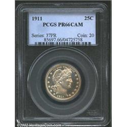 1911 25C PR66 Cameo PCGS.