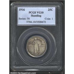 1916 25C VG10 PCGS.