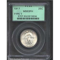 1917 25C Type One MS63 Full Head PCGS.