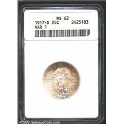 1917-D 25C Type One MS62 ANACS.