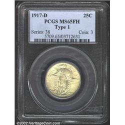 1917-D 25C Type One MS65 Full Head PCGS.