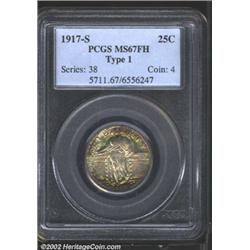 1917-S 25C Type One MS67 Full Head PCGS.