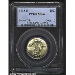 1918-S 25C MS64 PCGS.