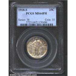 1918-S 25C MS64 Full Head PCGS.