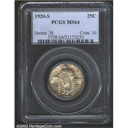 1920-S 25C MS64 PCGS.