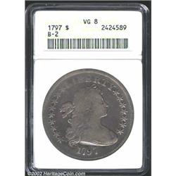 1797 S$1 9x7 Stars, Large Letters VG8 ANACS.