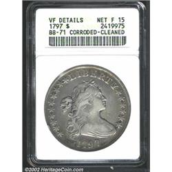 1797 S$1 10x6 Stars--Corroded, Cleaned--ANACS.