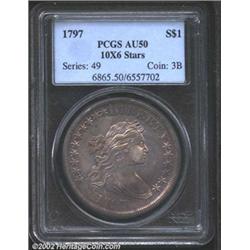 1797 S$1 10x6 Stars AU50 PCGS.
