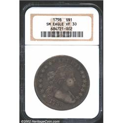 1798 S$1 Small Eagle, 15 Stars VF30 NGC.