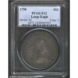 1798 S$1 Large Eagle Fine 12 PCGS.