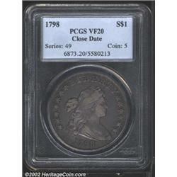 1798 S$1 Large Eagle VF20 PCGS.
