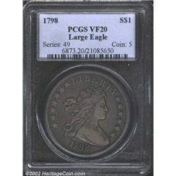 1798 S$1 Large Eagle VF20 PCGS.
