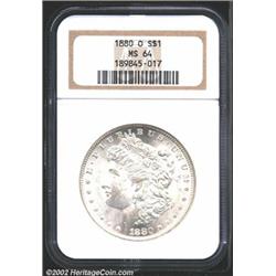 1880-O S$1 MS64 NGC.