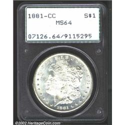 1881-CC S$1 MS64 PCGS.