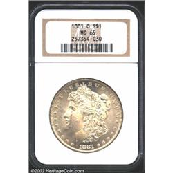 1881-O S$1 MS65 NGC.