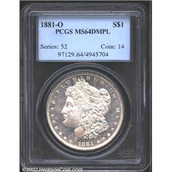 1881-O S$1 MS64 Deep Mirror Prooflike PCGS.