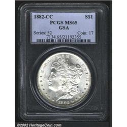 1882-CC S$1 MS65 PCGS.