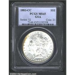 1883-CC S$1 MS65 PCGS.