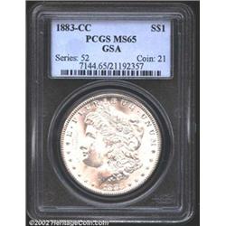 1883-CC S$1 MS65 PCGS.