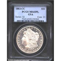 1883-CC S$1 MS65 Prooflike PCGS.