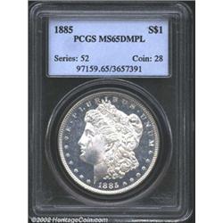 1885 S$1 MS65 Deep Mirror Prooflike PCGS.