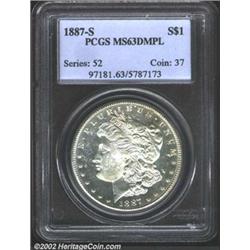 1887-S/S S$1 MS63 Deep Mirror Prooflike PCGS.