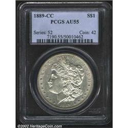 1889-CC S$1 AU55 PCGS.