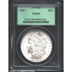 1891 S$1 MS64 PCGS.