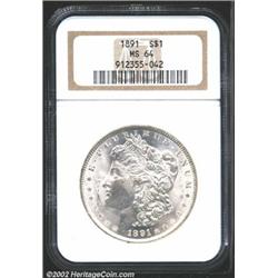 1891 S$1 MS64 NGC.