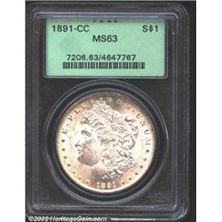 1891-CC S$1 MS63 PCGS.