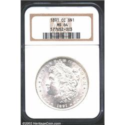 1891-CC S$1 MS64 NGC.