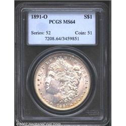 1891-O S$1 MS64 PCGS.
