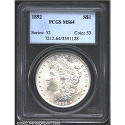 1892 S$1 MS64 PCGS.