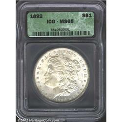 1892 S$1 MS65 ICG.