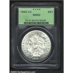 1892-CC S$1 MS62 PCGS.