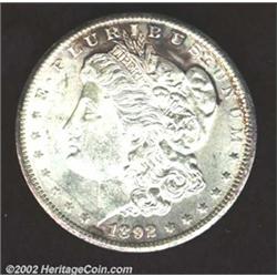 1892-CC S$1 MS63 Obverse Cleaned Uncertified.