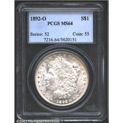 1892-O S$1 MS64 PCGS.