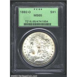 1892-O S$1 MS65 PCGS.
