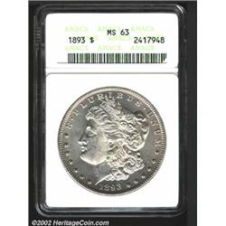 1893 S$1 MS63 ANACS.