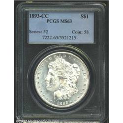 1893-CC S$1 MS63 PCGS.