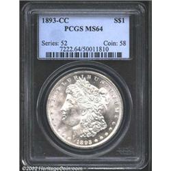1893-CC S$1 MS64 PCGS.